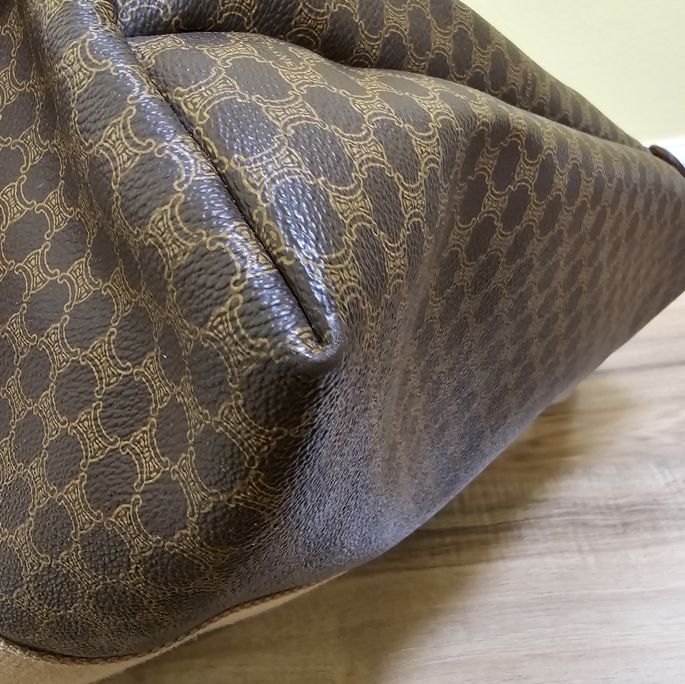 Authentic Celine Macadam Pattern Pvc Leather Brow… - image 5